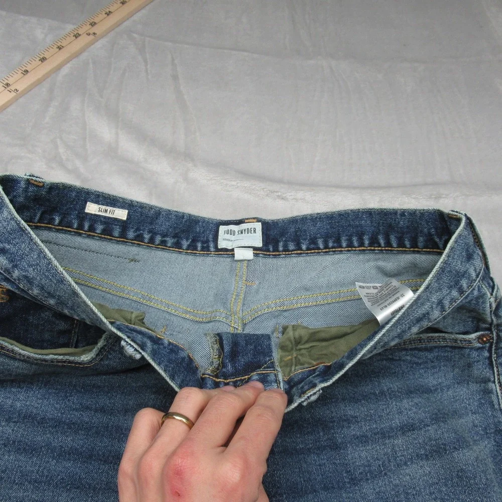 Todd Snyder Jeans Mens 32x29 Blue‎ Denim Stretch 5 Pocket Medium Wash Everyday